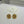CC 2026 Gold Full Diamond Double C Gold Ball Stud Earrings