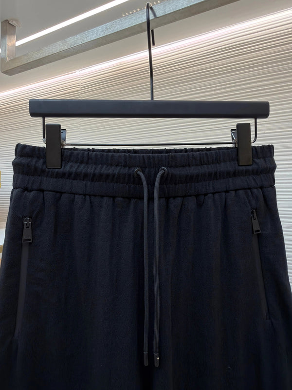 FF 2026 Men's Jacquard Shorts Black Cotton Fabric 830526