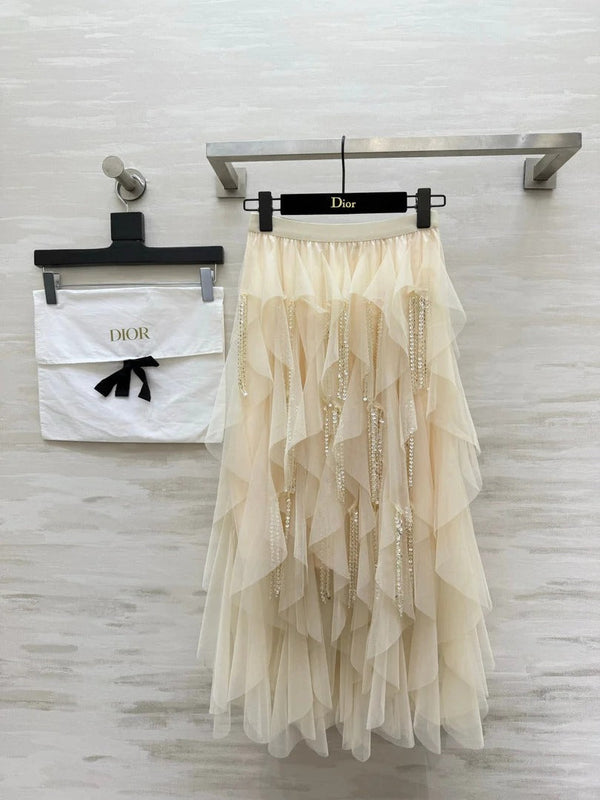 CD 2026 Tulle Skirt Lace Cotton 412090