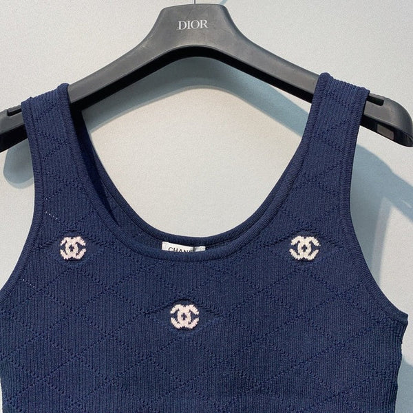Chanel 2026 Quilted Knit Vest Wool Cashmere Tencel 316698