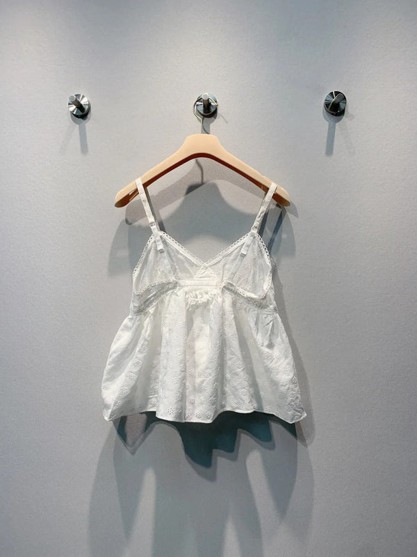 Miu 2026 Tank Top White Cotton 400379