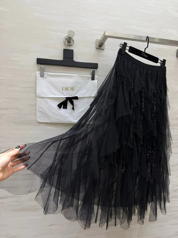 CD 2026 Tulle Skirt Lace Cotton 412090