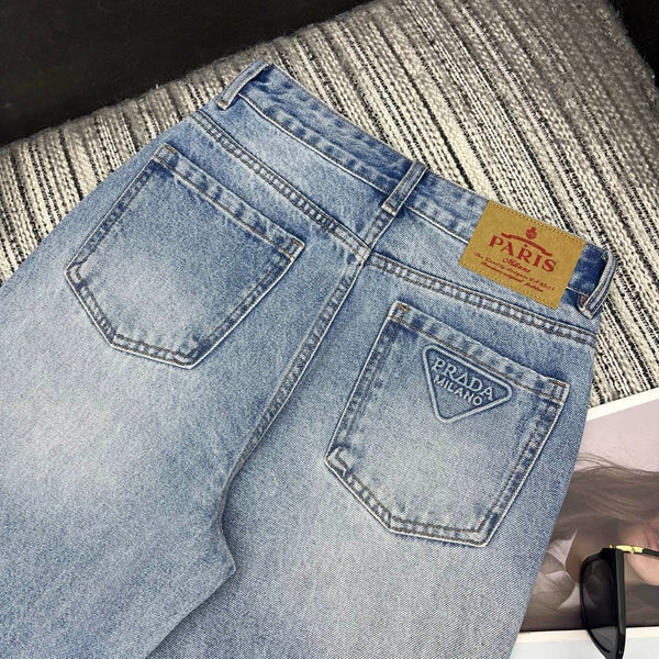 Pra 2026 Wide-Leg Pants Jean Light Blue Cotton 650356