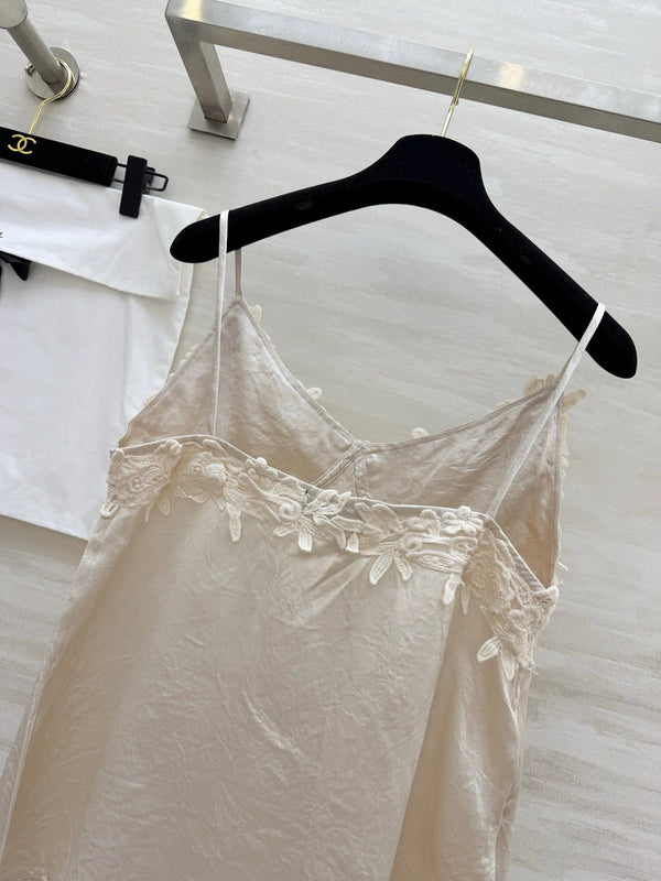 Chanel 2026 Heavy-duty Floral Camisole Cream Acetate Satin 216618