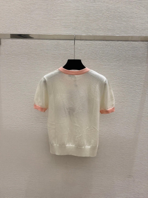 CC 2026 Horse Pattern Knit Short-Sleeve Shirt Cotton 685978