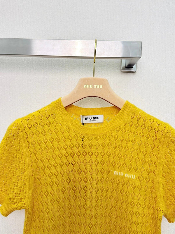 Miu 2026 Shirt Yellow Wool 644462