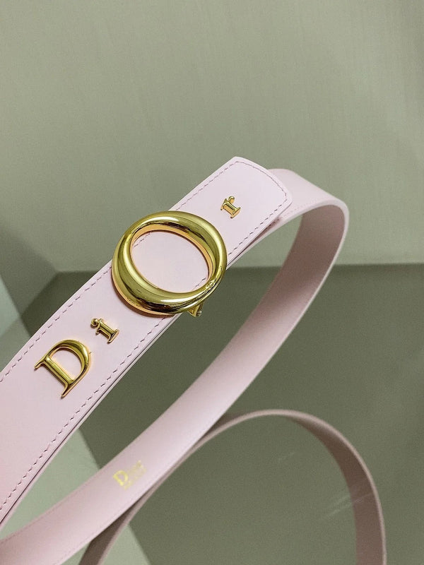 CD 2026 30 Montaigne Reversible Belt 30mm Pink Gold Calfskin