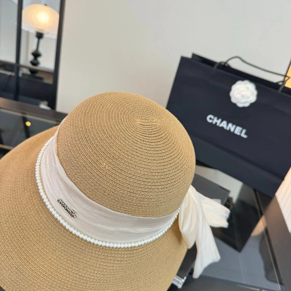 CC Bow Pearl Straw Hat 400895