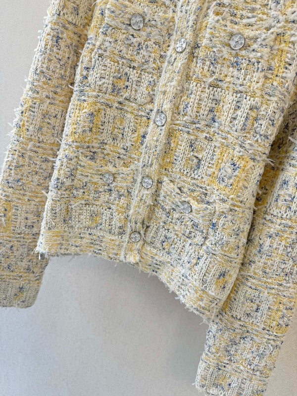 CC 2026 Cardigan Light Yellow Mix White Wool 424719