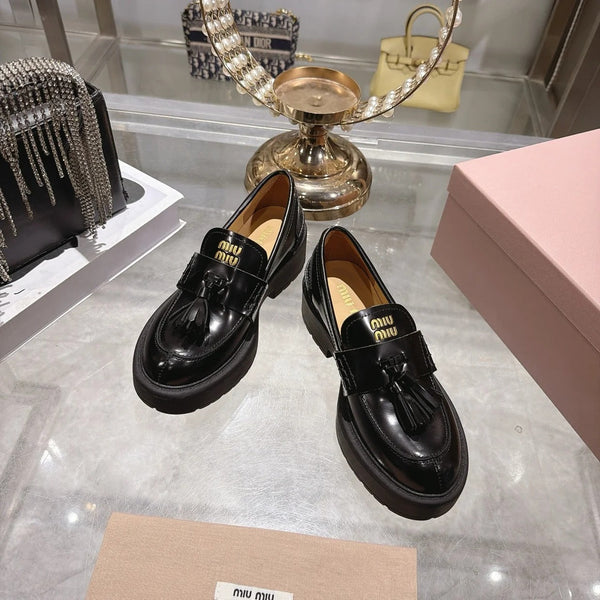 Miu 2026 Smooth Loafers Cowhide 951434