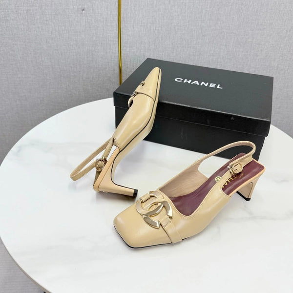 CC 2026 Gold Logo Slingback 50mm Sheepskin 904445