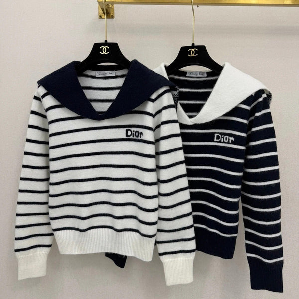 CD 2026 Striped Sailor-style Sweater Wool 787717