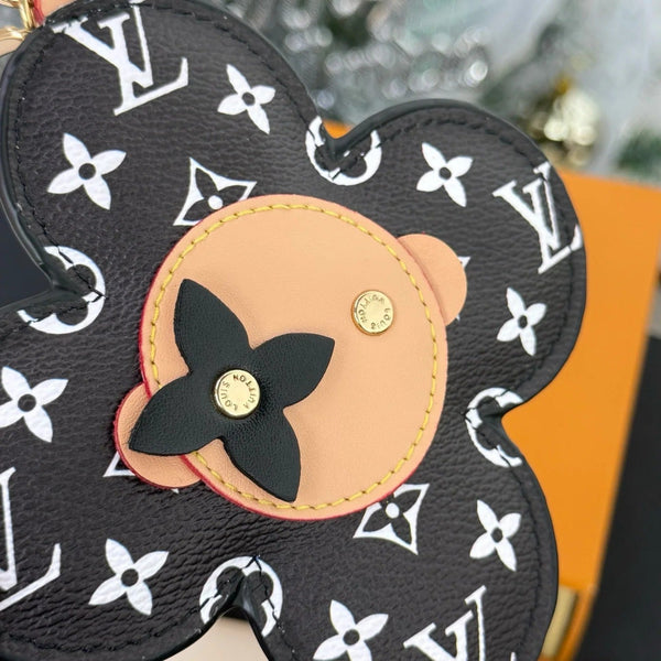 LV Vivienne Head Bag Charm in Monogram Black Canvas