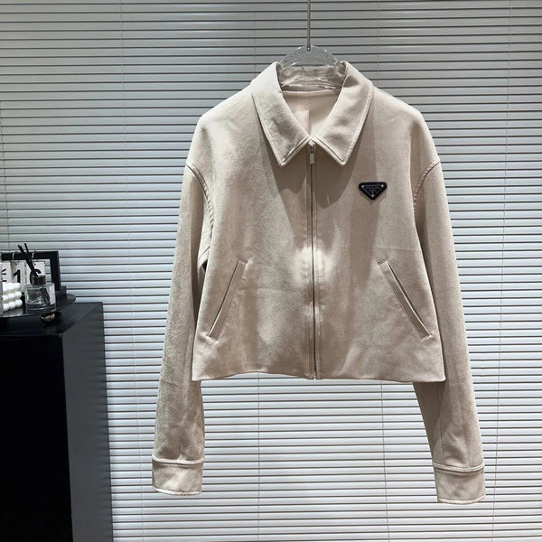 PRADA 25S SUEDE LAPEL JACKET 553