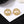 CC Metal Heart Double C Gold Earrings