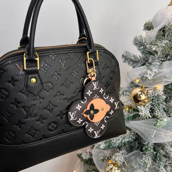 LV Vivienne Head Bag Charm in Monogram Black Canvas