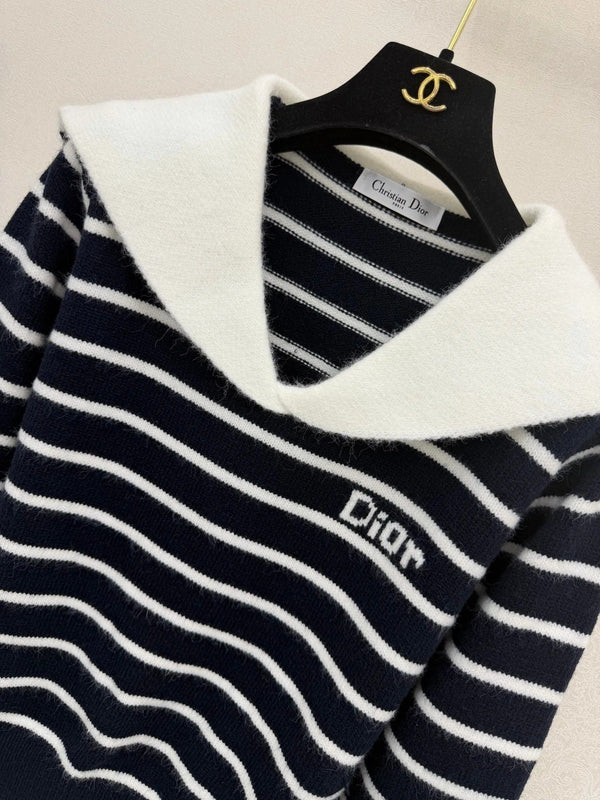 CD 2026 Striped Sailor-style Sweater Wool 787717