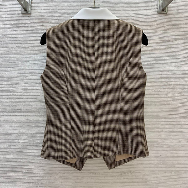 Miu 2026 Set Beige Wool Blend Fabric 420311
