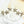 CC Full Diamond Light Gold 3 Star Stud Earrings