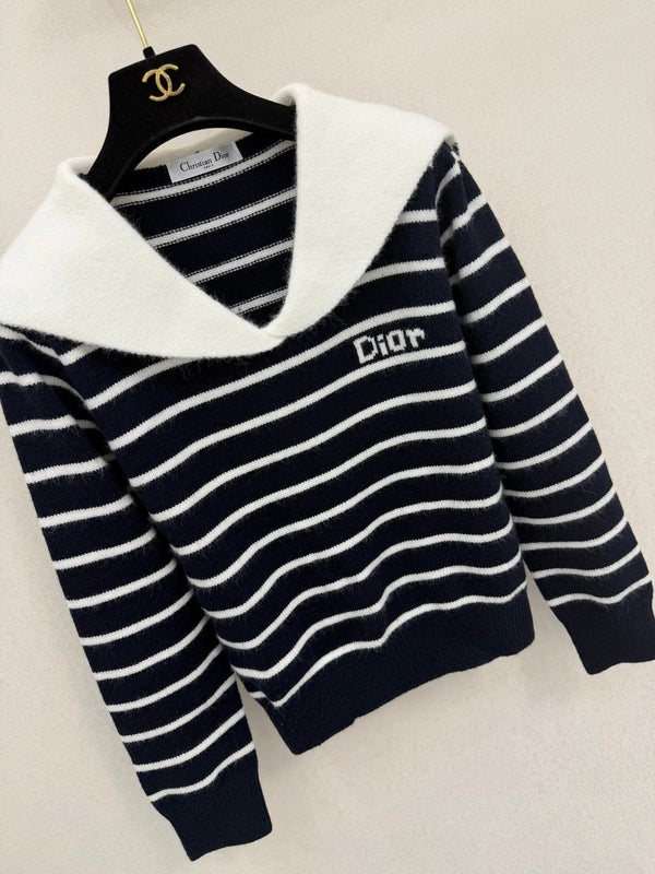 CD 2026 Striped Sailor-style Sweater Wool 787717