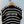 CD 25 Striped One-shoulder Knitted Short-sleeved Top Black Cotton