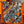 HM 25s Scarf 140cm Orange Black Cashmere 976203