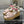 PEEP-TOE THICK SOLE SANDALS IN WHITE MIX BRIGHT PINK WOVEN FABRIC