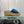 THICK SOLE WEDGE SLIPPERS IN COBALT BLUE LAMBSKIN AND BEIGE RUBBER