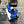 THONG SLIDE IN COBALT BLUE SUEDE WITH WHITE CRYSTALS