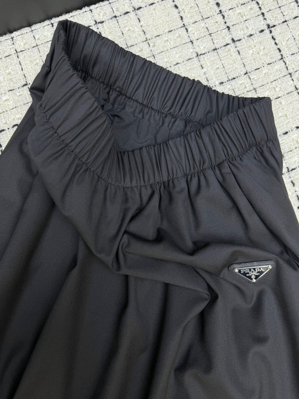 Prad 26S Wool Blend Pleated Midi Skirt 428102