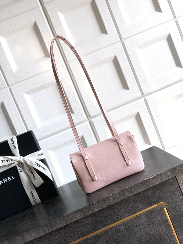 CC 26s Preppy Coco Bag 17cm Light Pink Caviar Leather GHW