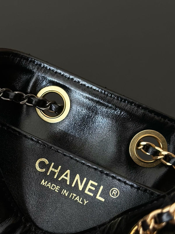 CC 26c Hobo Bag 22cm Black Lambskin GHW