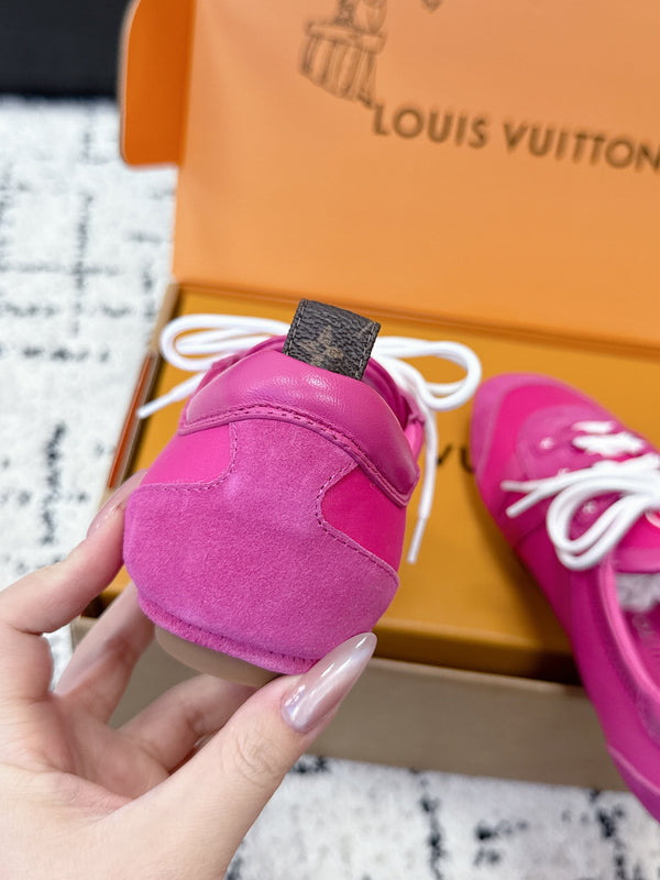 LV Sneakerina Sneaker Pink Suede Leather 616970