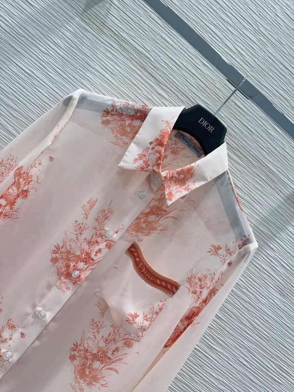 CD 26s Set Shirt Skirt Suit Light Orange Polyester 395008