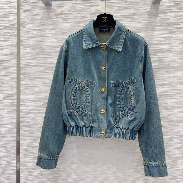 CC 2026 Large Double C Jacket Blue Cotton 426352