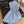 LV 25 Triangle Metal Logo Decorated Dress White Blue Cotton