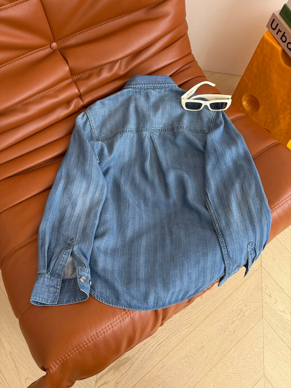 CD 26s Embroidered Badge Pattern Denim Shirt 400837