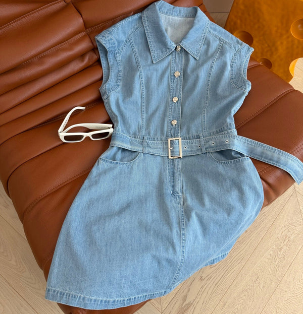 CL 26s Light Blue Washed Denim Dress 398137