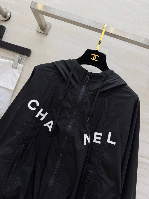 CC 26s Hooded Sunscreen Jacket Black Nylon 398848