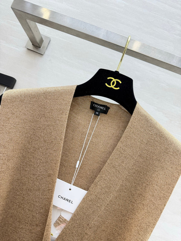 CC 26s Knit Belted Vest Camel 438759