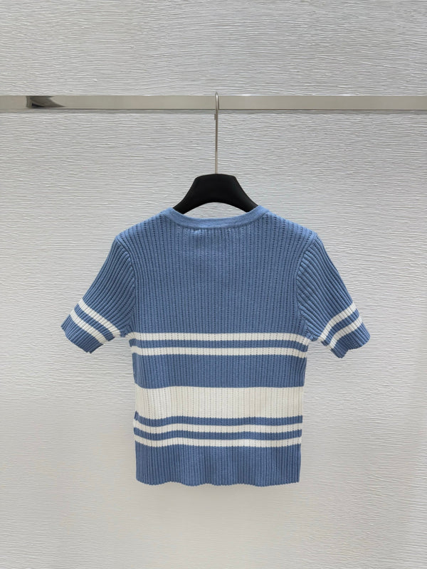 Dior T-Shirt Demin Blue Cachemire 232758