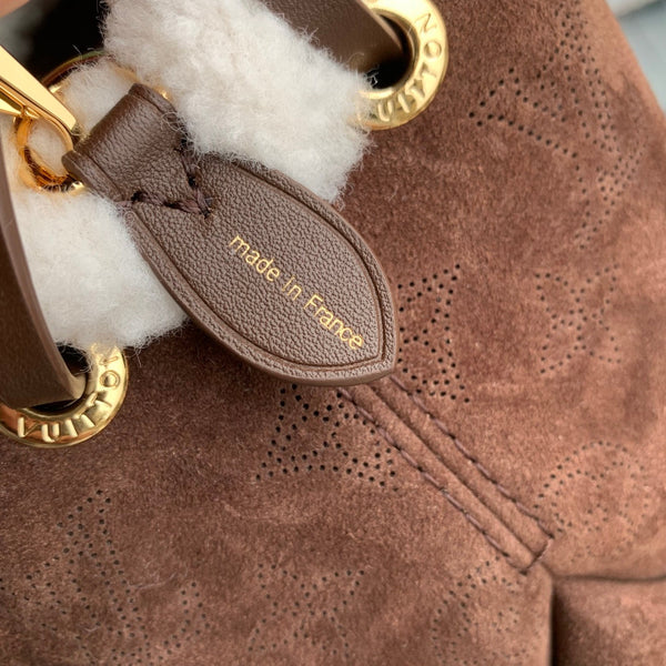 LV 2025 Bella Bag cm Chocolate Brown Suede 347357