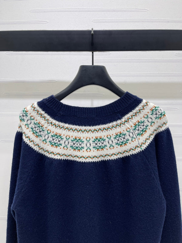 Celine 25 Patterned Sweater Cashmere 295598