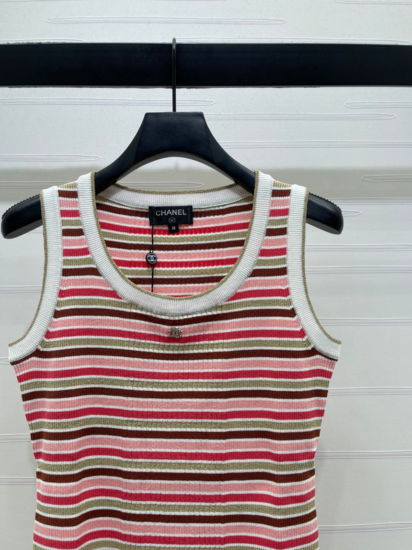 CC Sleeveless Striped Top Multicolor Tencel 351049