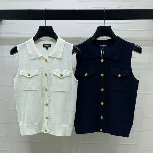 CC 2026 Collared Knit Vest Wool 390686