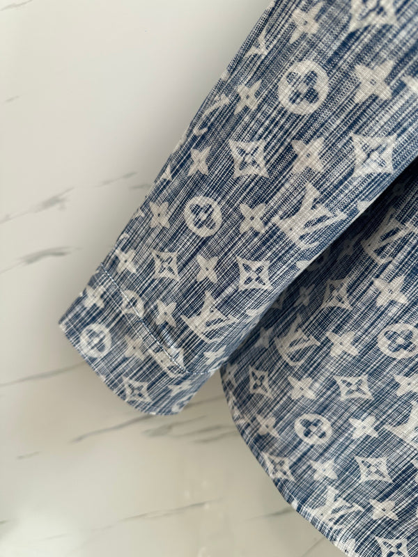 LV SHIRT JACKET IN BLUE MONOGRAM WASHED DENIM 238932