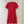 CD 25 Round Neck Raglan Sleeve Dress Red Polyester