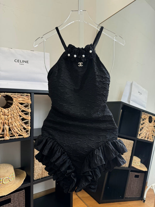 Chanel Bikini Black Cotton 185838