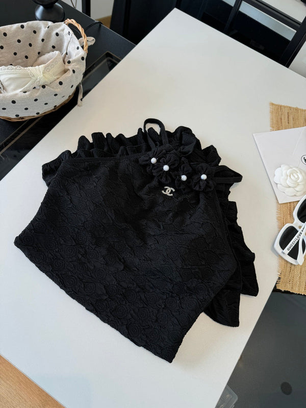 Chanel Bikini Black Cotton 185838