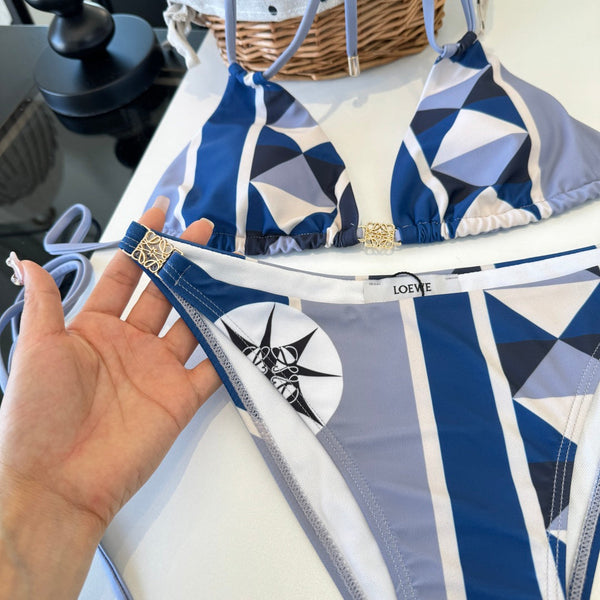 Loewe Two-Piece Bikini Blue White 203027